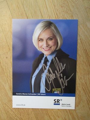 Tatort Schauspielerin Sandra Maren Schneider - handsigniertes Autogramm!!!