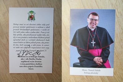 Bischof von Pilsen Tomas Holub - handsigniertes Autogramm!!!