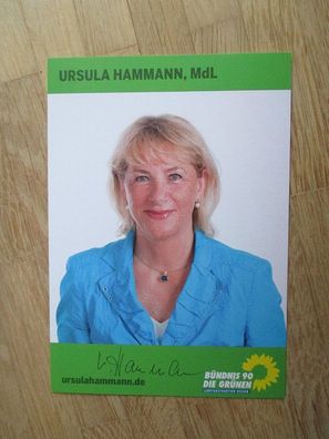 Hessen MdL Die Grünen Ursula Hammann - handsigniertes Autogramm!!!