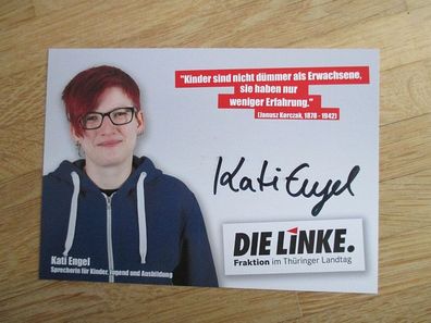 Thüringen MdL Die Linke Kati Engel - handsigniertes Autogramm!!!