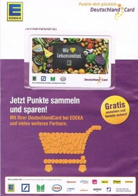 2x DeutschlandCard Punkte Sammel Karte + Partnercard EDEKA "Wir lieben Lebensmittel"