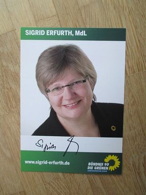 Hessen MdL Die Grünen Sigrid Erfurth - handsigniertes Autogramm!!!