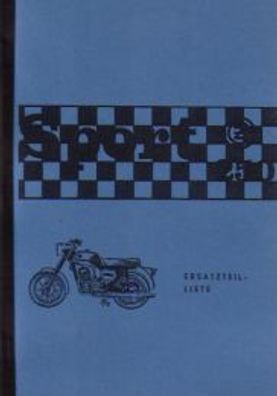 Ersatzteileliste Motorrad CZ 250 Sport Typ 471-00 Motorrad, Oldtimer