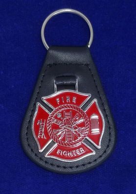 Firefighter Leder-Schlüsselanhänger # Feuerwehr