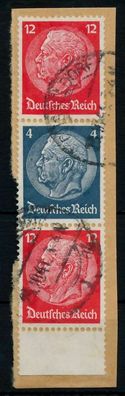 D-REICH Zusammendruck Nr S166 gestempelt 3ER STR Briefstück X7A6346
