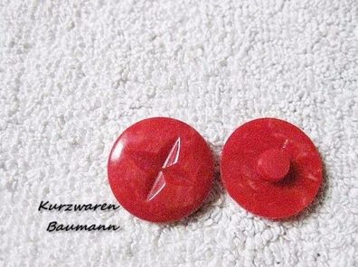 1Kunststoffknopf Knöpfe rot 19x5mm Öse 2mm Nr 344a