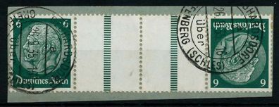 D-REICH Zusammendruck Nr KZ22.1 gestempelt 4ER STR Briefstück X7A69DE