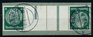 D-REICH Zusammendruck Nr KZ22.1 gestempelt 4ER STR Briefstück X7A69EA