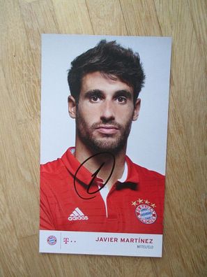 FC Bayern München Saison 16/17 Javier Martinez - handsigniertes Autogramm!!!