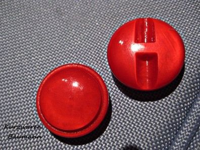 1Kunststoffknopf Knöpfe rot 20x7mm Öse 1,5mm Nr 594