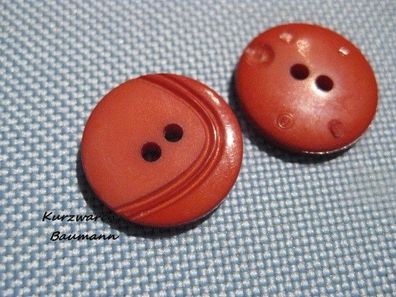 1Kunststoffknopf Knöpfe rost 15x2mm 2 Loch a 2mm Nr 579