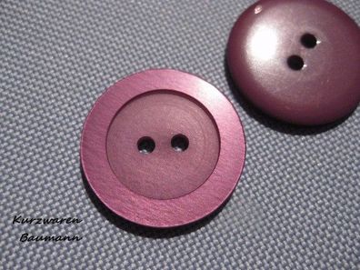 1Kunststoffknopf Knöpfe lila 23x3mm 2 Loch a 2mm Nr 581