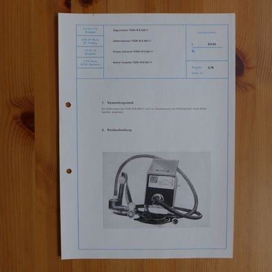 DDR Datenblatt Kurzbeschreibung Schlammpumpe Flexi R/ E/500/11 mit Benzinmotor