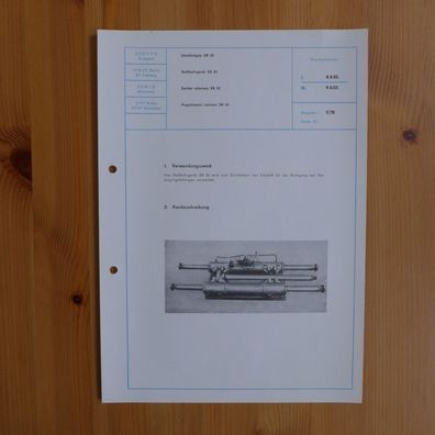 DDR Datenblatt Kurzbeschreibung Stoßbohrgerät SB 20