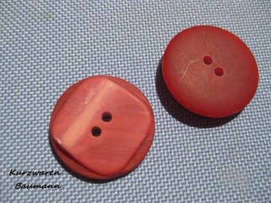 1Kunststoffknopf Knöpfe rot rosa marmoriert 23x4mm 2Loch a 2mm Nr 606