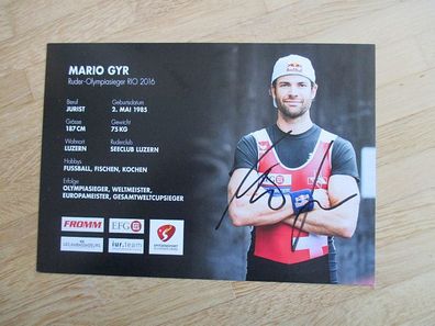 Olympiasieger Mario Gyr - handsigniertes Autogramm!!!