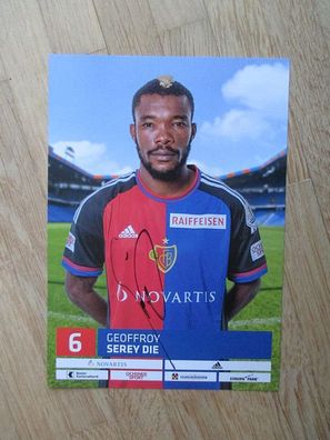 FC Basel Saison 16/17 Geoffroy Serey Die - handsigniertes Autogramm!!!