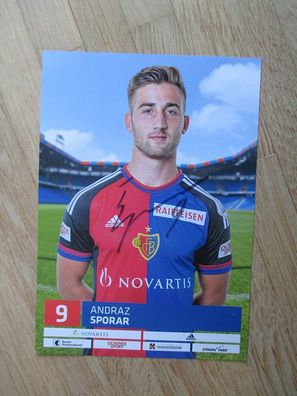 FC Basel Saison 16/17 Andraz Sporar - handsigniertes Autogramm!!!