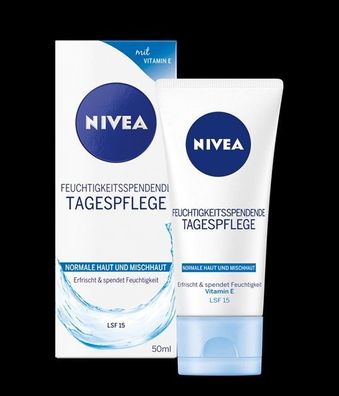 Nivea Feuchtigkeitsspende Tagespflege für Normale Haut und Mischhaut LSF 15