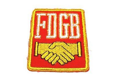 FDGB Aufnäher Original DDR Freier Deutscher Gewerkschaftsbund Emblem Logo Patch