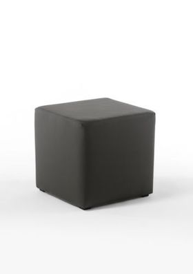 Sitzwürfel Sitzhocker Schminkhocker Hocker Sessel Kunstleder Schwarz 45x45 cm