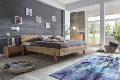 Massivholzbett Schlafzimmerbett - VIA - Bett Kernbuche 180x200 cm