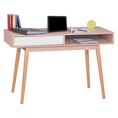 Konsole Sekretär Schreibtisch - Belimo XL - 120x79x45 cm Sonoma/ Weiß