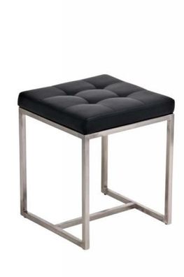 Sitzhocker - BRIT 2 - Hocker Sessel Kunstleder Schwarz 40x40cm