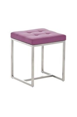 Sitzhocker - BRIT 2 - Hocker Sessel Kunstleder Lila 40x40cm