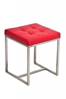 Sitzhocker - BRIT 2 - Hocker Sessel Kunstleder Rot 40x40cm