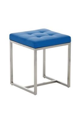 Sitzhocker - BRIT 2 - Hocker Sessel Kunstleder Blau 40x40cm