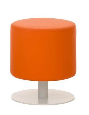 Sitzhocker - Max - Hocker Rundhocker Kunstleder Orange 38x38 cm