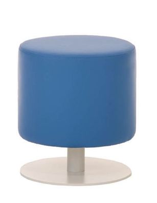Sitzhocker - Max - Hocker Rundhocker Kunstleder Blau 38x38 cm