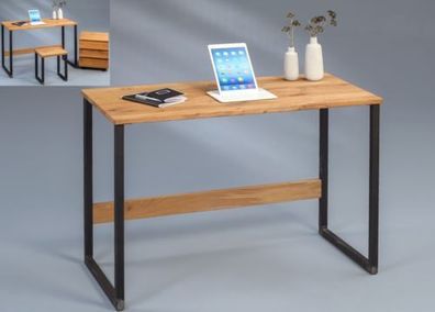 Schreibtisch Bürotisch Tisch - Knud - 110 x 51cm - Wildeiche massiv
