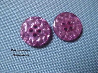 1Kunststoffknopf Köpfe pink marmoriert 15x3mm 4 Loch a 2mm Nr 809