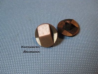 1Metallknopf Köpfe kupferfarben 15x8mm Öse 3mm Nr 805