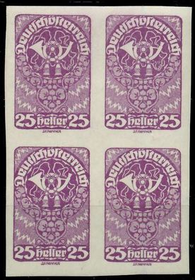 Österreich 1919 Nr 280 postfrisch Viererblock X7A8562