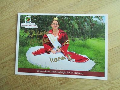Witzenhäuser Kirschenkönigin 2016/2017 Ilona I. - handsigniertes Autogramm!!!