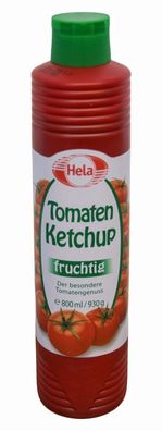Hela Tomaten Ketchup fruchtig, 800ml Flasche, Gewürz, Gewürze,