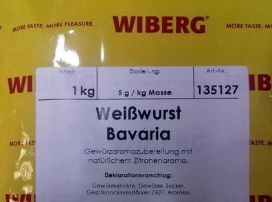 Wiberg Weißwurst Bavaria 1 kg, Gewürz, Gewürze, Weißwurstgewürz,