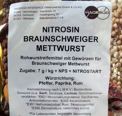 Nitrosin Braunschweiger Mettwurst, 1kg, Gewürz, Gewürze,