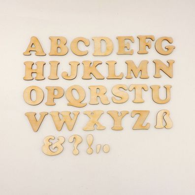 Wandtattoo gestalten mit Holzbuchstaben in 5 cm Höhe- Cooper- Holz Buchstaben Rohling