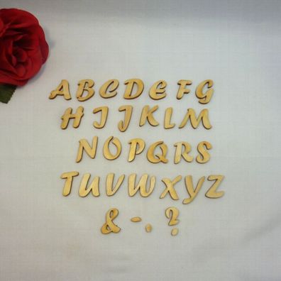 Holzbuchstaben 21 mm kleine blanko Buchstaben aus Holz Basteln ABC Gestalten DIY