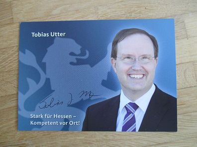 Hessen MdL CDU Tobias Utter - handsigniertes Autogramm!!!
