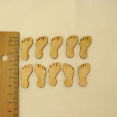 10 Füße als Holzteil Holzfuß 5 Paare für Scrapbooking DIY Kartenaufleger