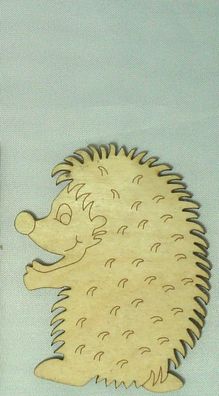 Igel 8 cm stehend aus Holz, Kartenaufleger, Scrapbooking, Basteln DIY