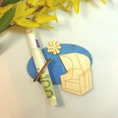 Geldgeschenk Urlaubsgeld Strandkorb Urlaub Geschenkidee für Geldschein