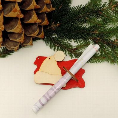schöne Idee für Geldgeschenk zu Weihnachten Nikolausmütze mit Glitzer Advent