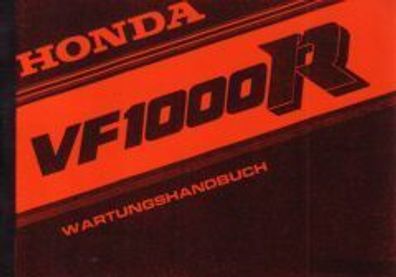 Reparaturanleitung und Bedienungsanleitung Honda VF 1000R (Modell SC 16, 1984-1986