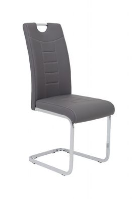 Esszimmerstühle Stuhl Freischwinger 2er Set RUBEN Grau